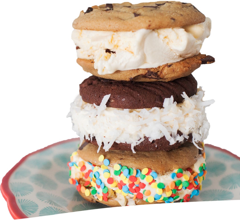Ice cream sandwiches with chocolate chunk cookies otis spunkmeyer