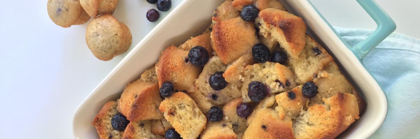 Mini Blueberry Muffin Bread Pudding