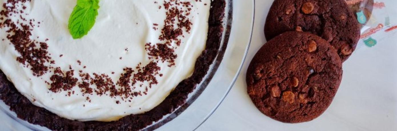 Double Chocolate Cookie Grasshopper Pie