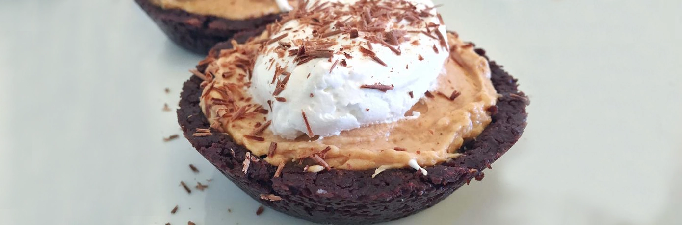 double chocolate mini peanut butter pies