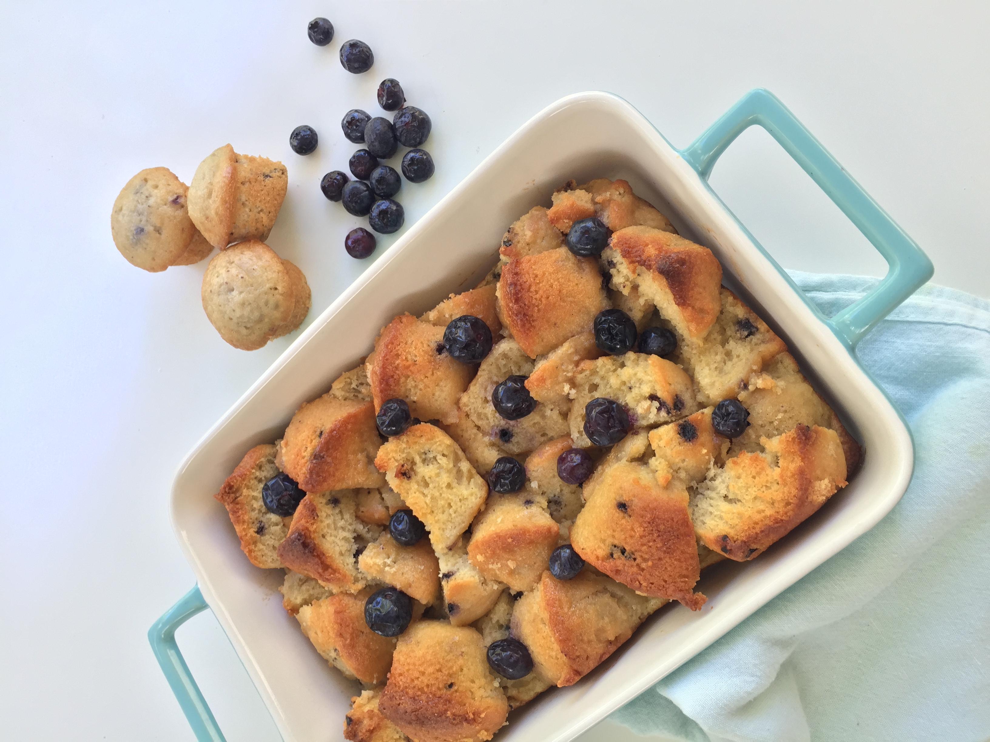 Mini Blueberry Muffin Bread Pudding