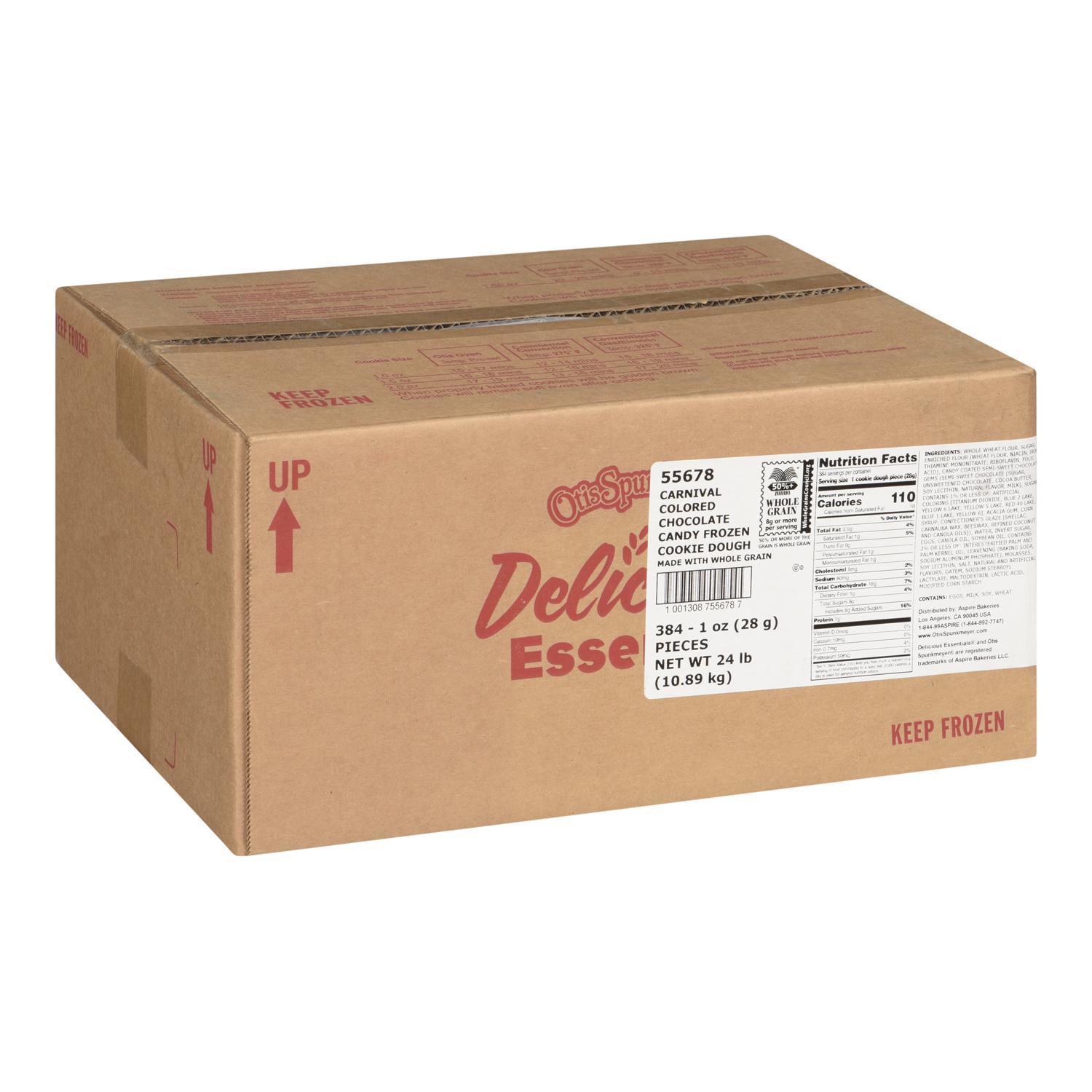 Sealed cardboard box with carnival cookies