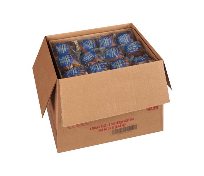 Delicious Essentials 4 oz. Whole Grain Wild Blueberry Muffins
