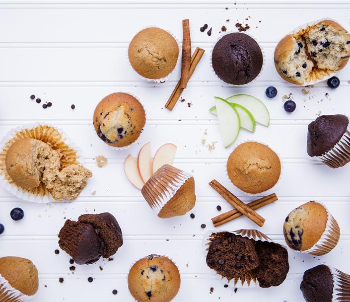 Delicious Essentials 4 oz. Whole Grain Apple Cinnamon Muffins