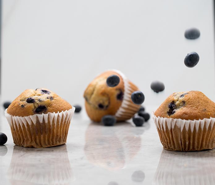 Delicious Essentials 4 oz. Whole Grain Wild Blueberry Muffins
