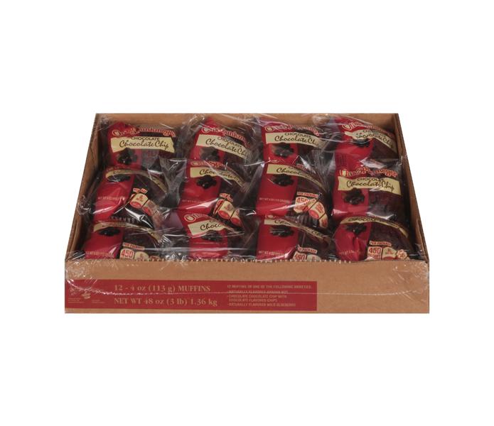 Individually Wrapped 4 oz.Chocolate Chocolate Chip Muffins | Otis