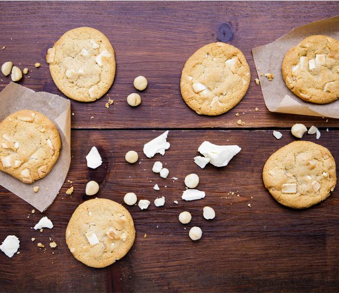 White Chunk Macademia Nut Cookies