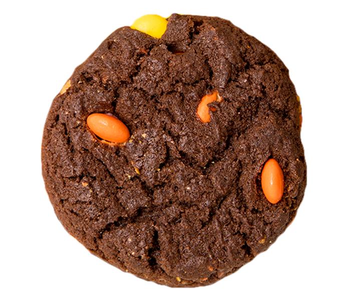 Chocolate with Reeses Pieces Candy Cookies