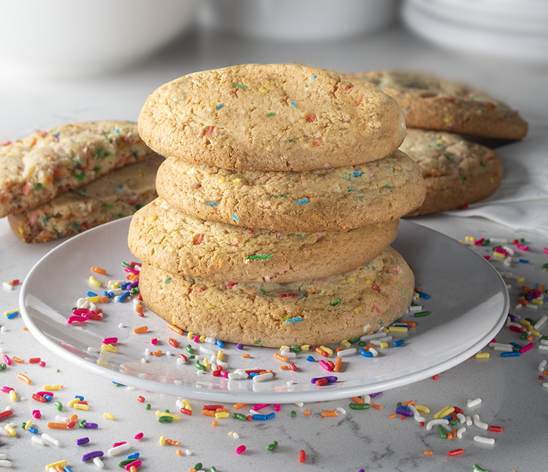 Birthday Cake Cookies on plate