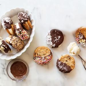 chocolate dipped ice cream sandwiches