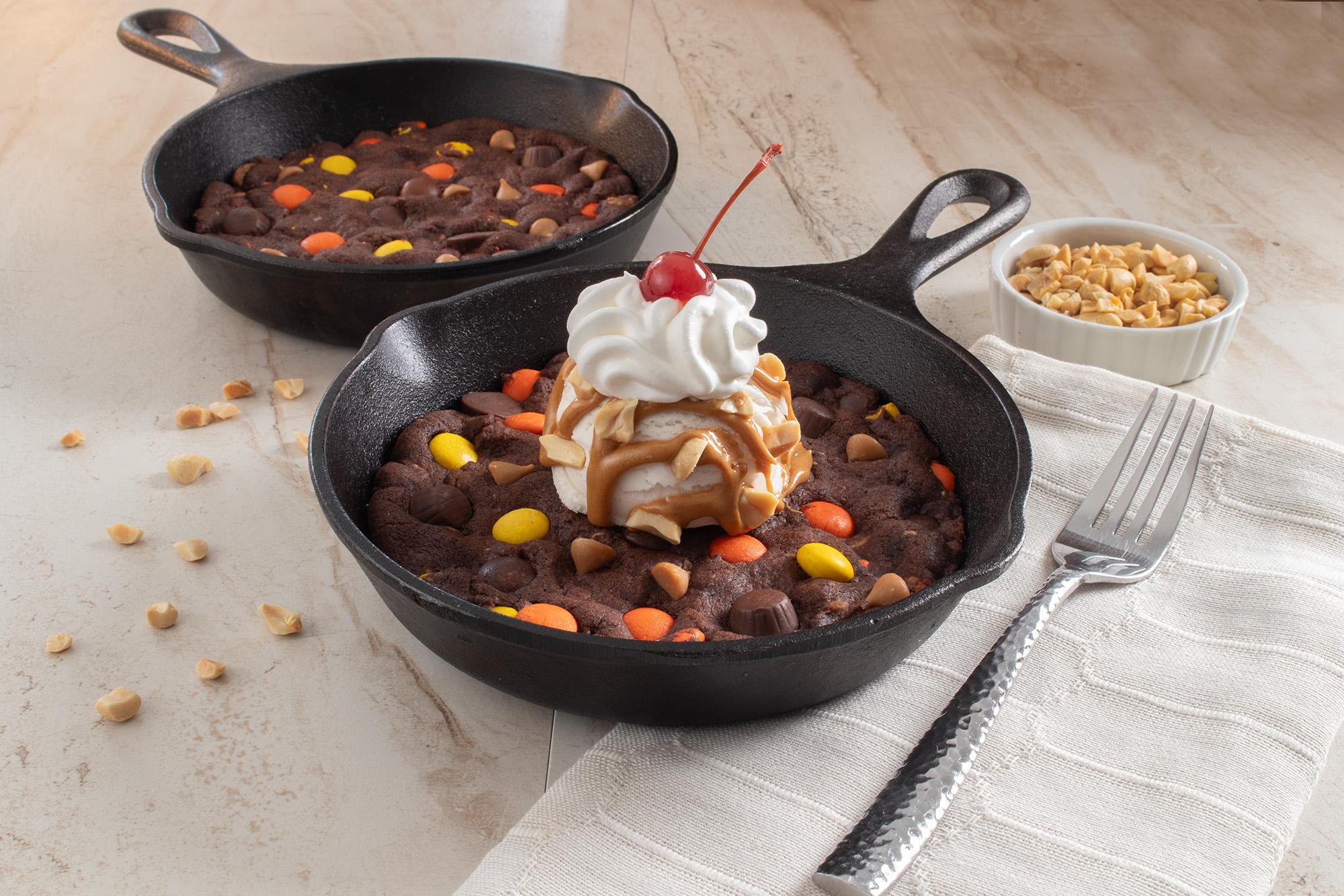 chocolate peanut candy bliss skillet